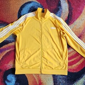 Adidas Men's Bright Yellow Track Jacket